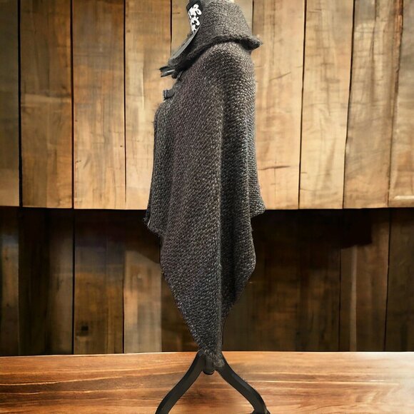 John Branigan Weavers Wool Women’s Shawl Collar MultiColor Brown Handmade O/S - Picture 3 of 8